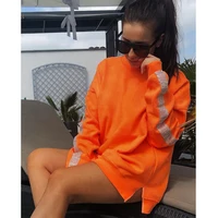 

Free Shipping Fashion Wholesale Blank Women Streetwear Hoodie With Diamond