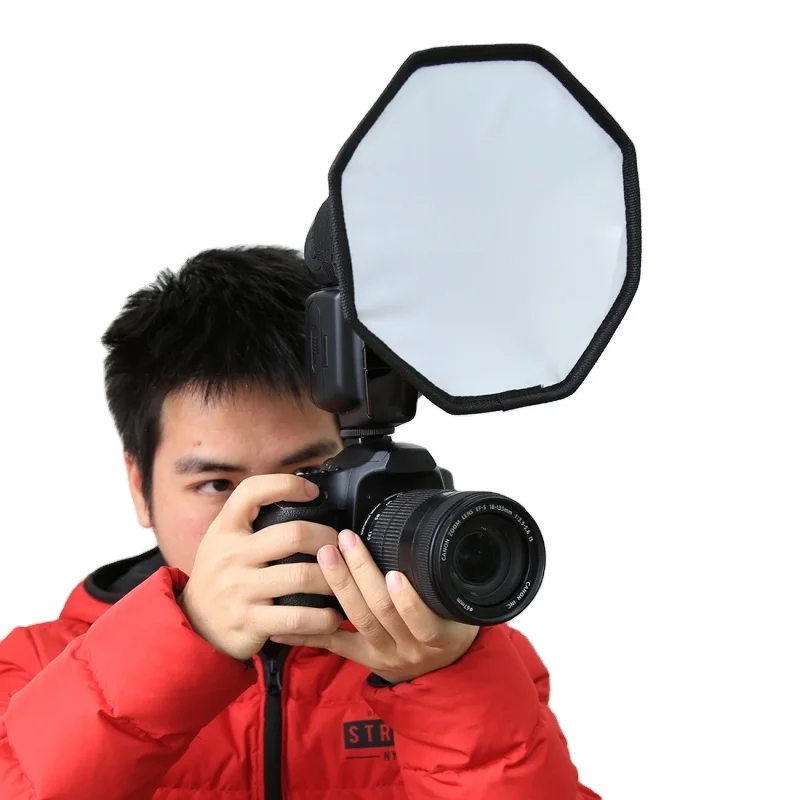 

Factory PULUZ 20cm Octangle Style Foldable Soft Flash Light Diffuser Parabolic Flash Softbox Photography