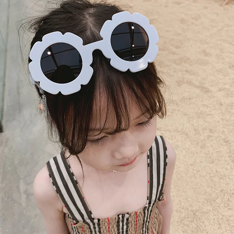 

Popular Flower Frame Kids UV400 Sunglasses Fashion Cute Circle Girls Custom Shades Kids Sunglasses Fashion