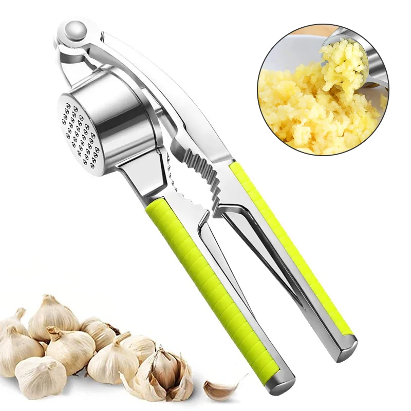 

Kitchen Gadgets Multi-functional Vegetable Cutter Nutcracker Smooth Garlic Press Crusher