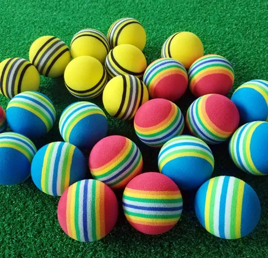 

Wholesales soft Rainbow Sponge golf training Ball for Indoor or Outdoor