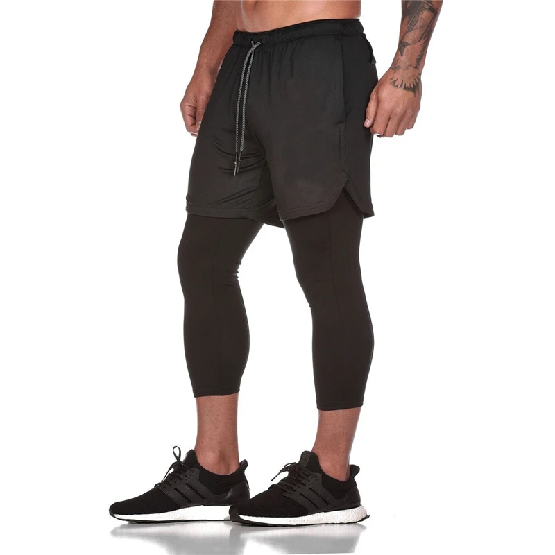 

ASSUN New Arrivals Wholesales Compression Workout Shorts Mesh Fitness Mens Gym Shorts With Pocket Compression 3/4 Quarter Pants