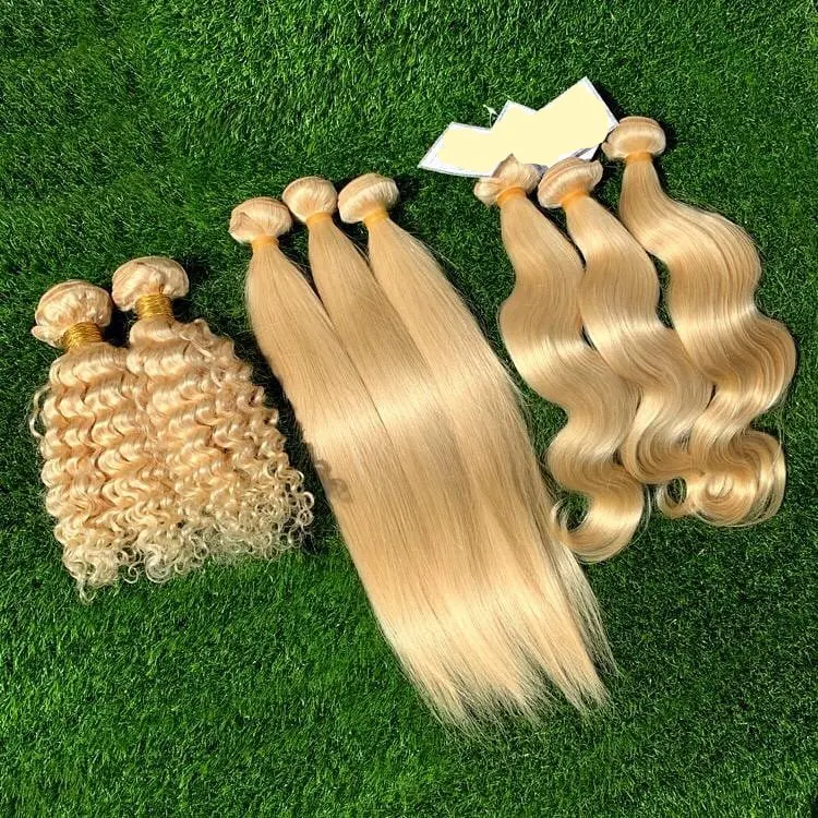 

unprocessed indian remy hair wholesale,double drawn 30in blonde human hair bundles,cuticle aligned 613 raw indian hair extension