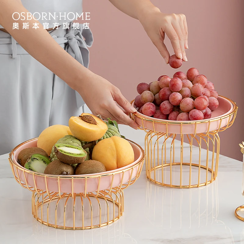 

OSBORN creative ceramic fruit snack plate home use with Shelf, Picture