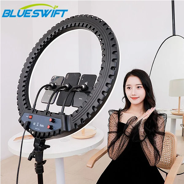 

Photographic Lighting 18 inch Beauty Lamp 55W New Selfie Ring Light Led, Black