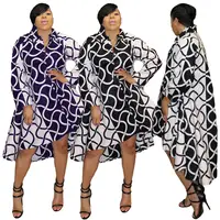 

Women Printed Plus Size Shirt Dresses Casual Sexy Boutique Long Sleeve Winter Office Midi Dress for Lady Female Hotsale RS00081