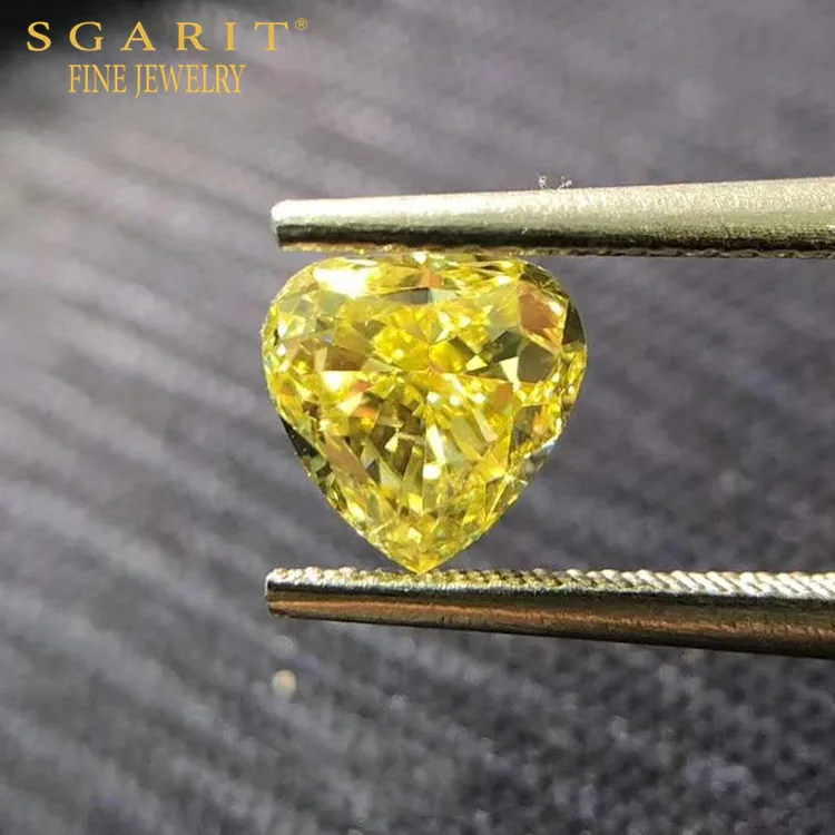 

SGARIT high quality genuine color diamond jewelry manufacturer 0.65ct VS fancy light yellow natural loose diamond