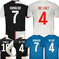

wholesale 19-20 Thai quality ronaldo Soccer jersey 2019 2020 Serie A home away third DE LIGT Custom football shirt uniform