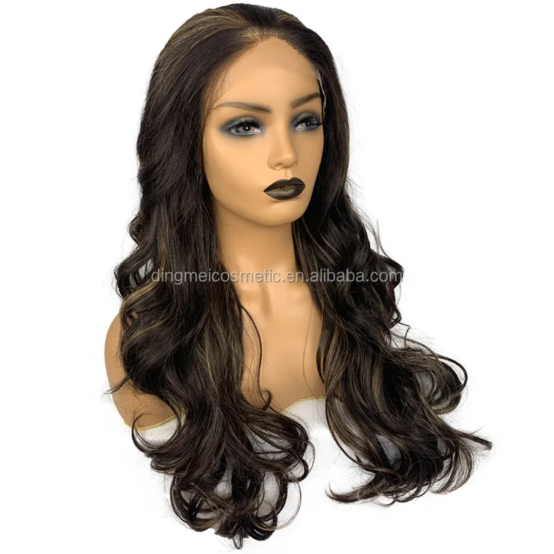 

High demand products straight lace front hd lace frontal wig human hair, Brown