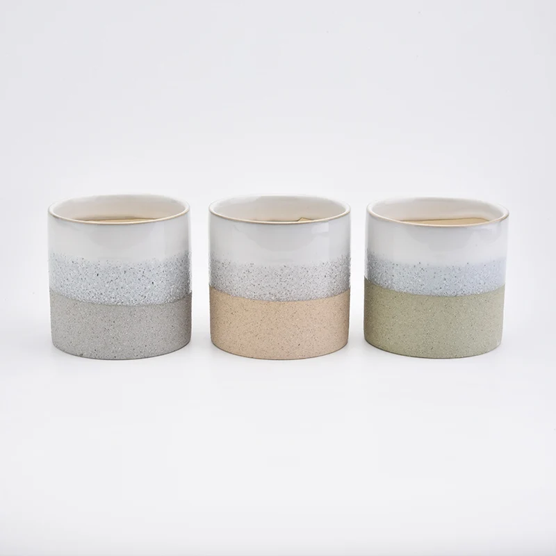 Three Color Candle Ceramic Vessel 620ml
