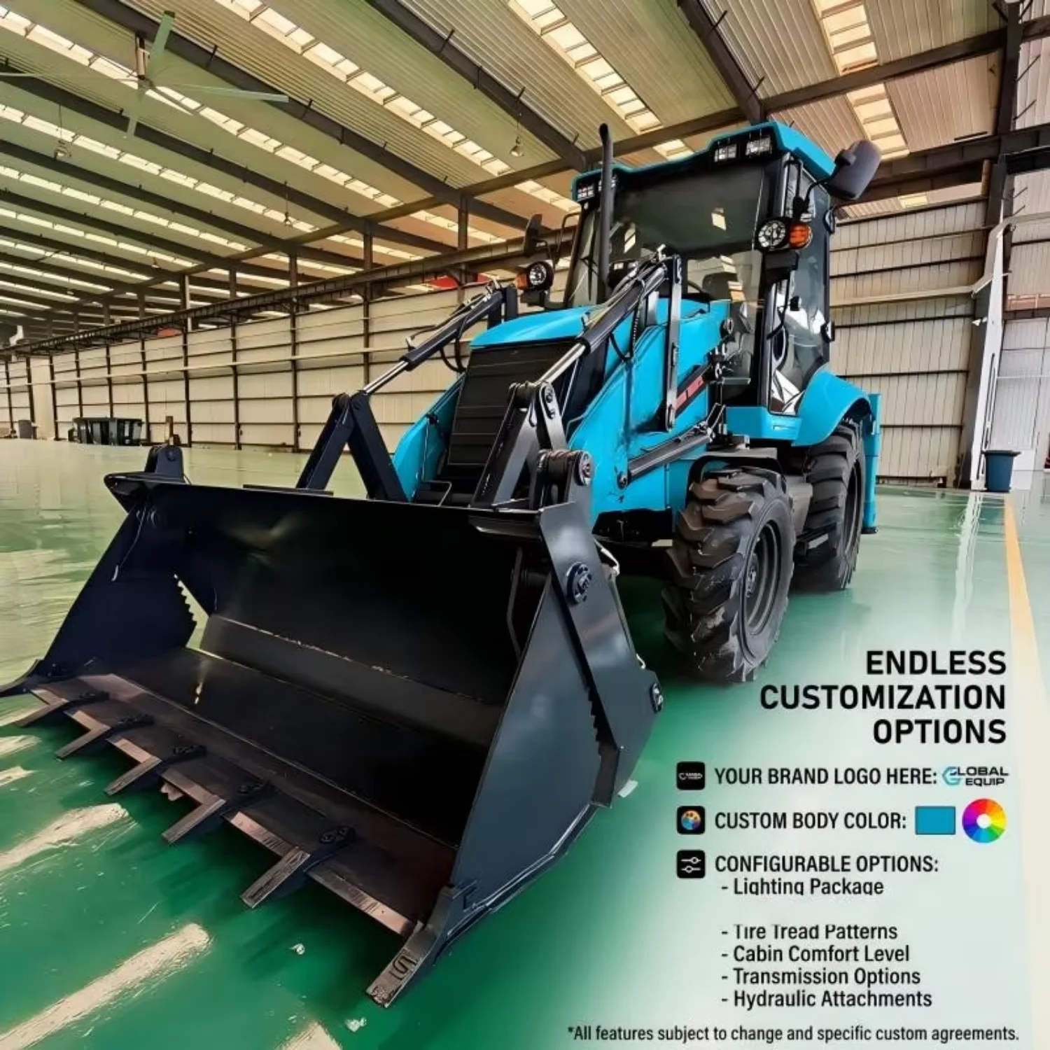 Euro 5 EPA Construction Machine Backhoe Loader China Large Backhoe Loaders 75KW Cummins Powered Backhoe Loader