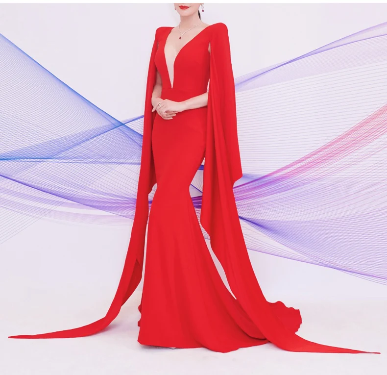 

2021 new banquet host red carpet party elegant dress temperament evening dress dresses women