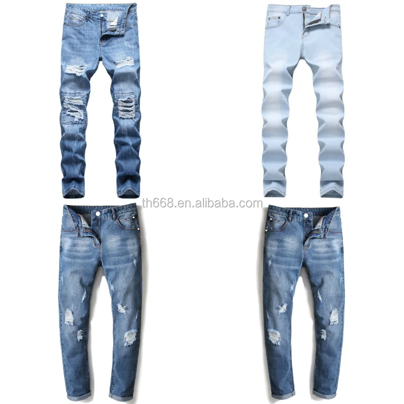 

New Style Fashion Ripped Skinny Slim Fit Jeans Pants For Men