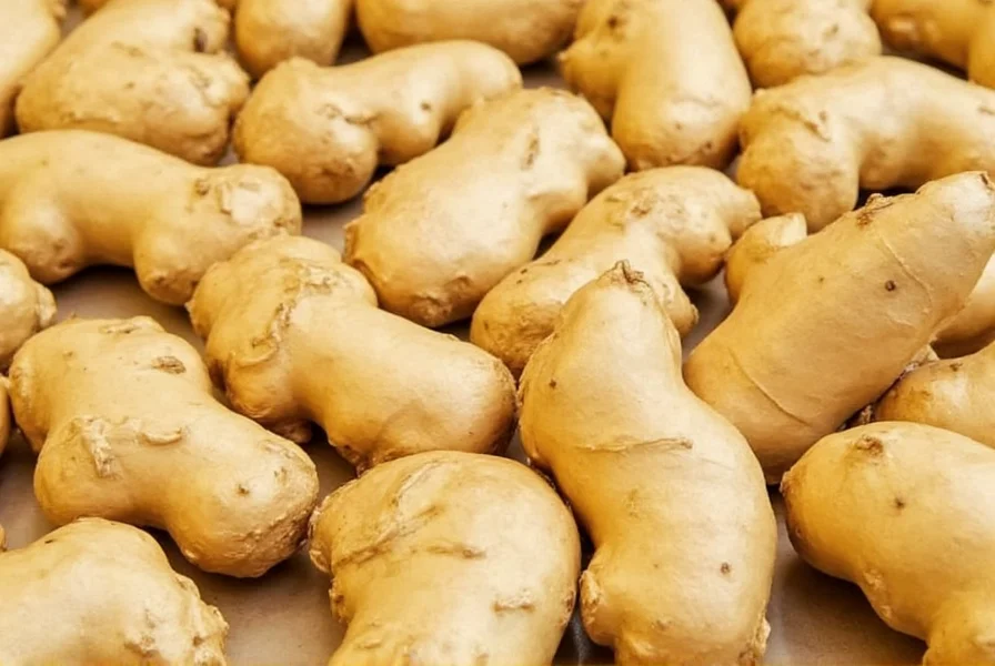 Various forms of ginger preparation including fresh root, dried powder, and tea