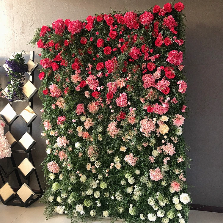 Giga Customized 8*8ft Green Roll Up Flower Wall Stand High Quality