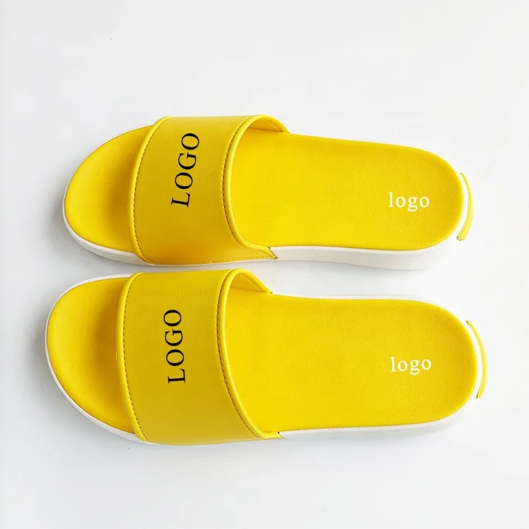 

unisex slippers manufacturer PVC flat sole soft comfy slide custom multi colors logo man double-color sole slippers
