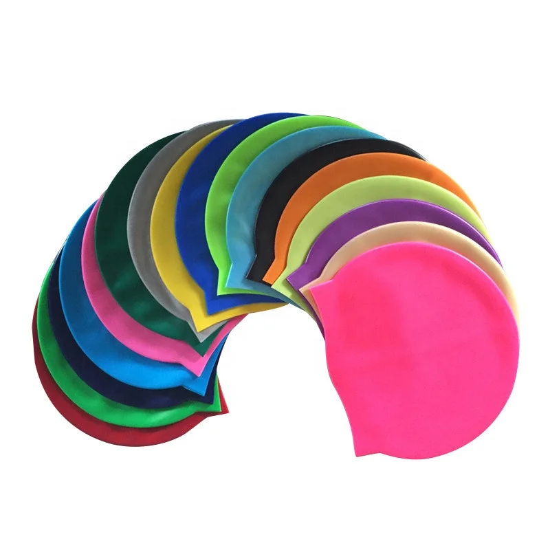 

Latex Swim Cap Custom Print Logo Professional Silicone Swimming Caps Anti Slip Premium Swim Hat for Men Women
