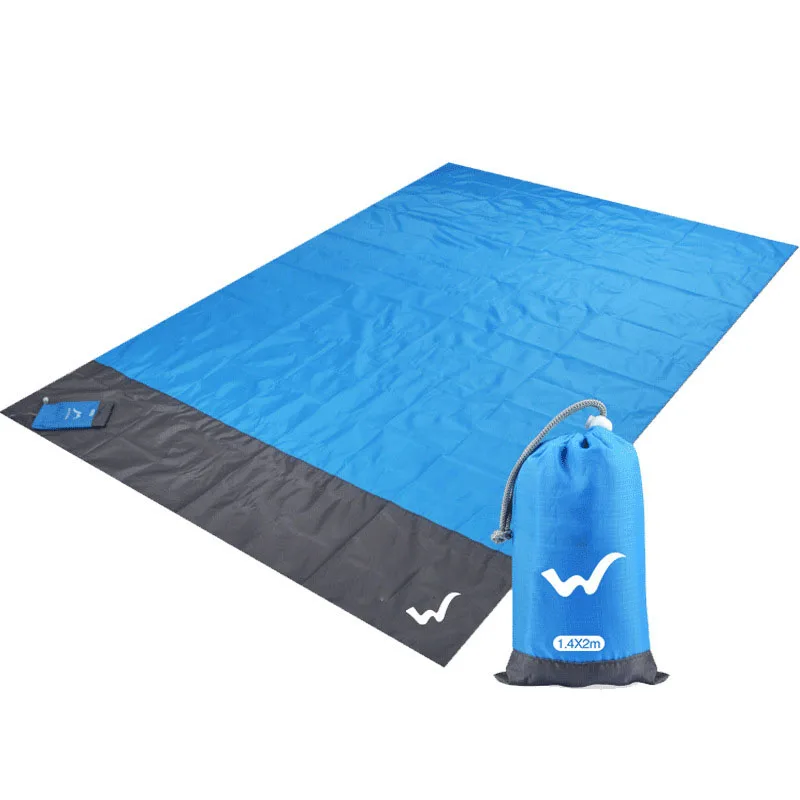 

Sand-Proof Waterproof Extra Large Beach Mat Blanket Portable Folding Picnic Pad for Outdoor Travel Camping, As the picture