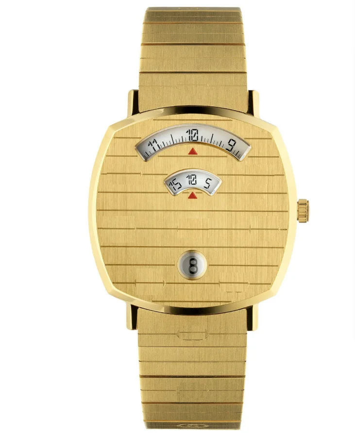 

New GU Grip Gold-Tone Stainless Steel Bracelet 35mm Unisex Watch