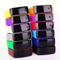 

Sports led Digital Display touch screen watch Rubber belt silicone bracelets LED Touch Watch