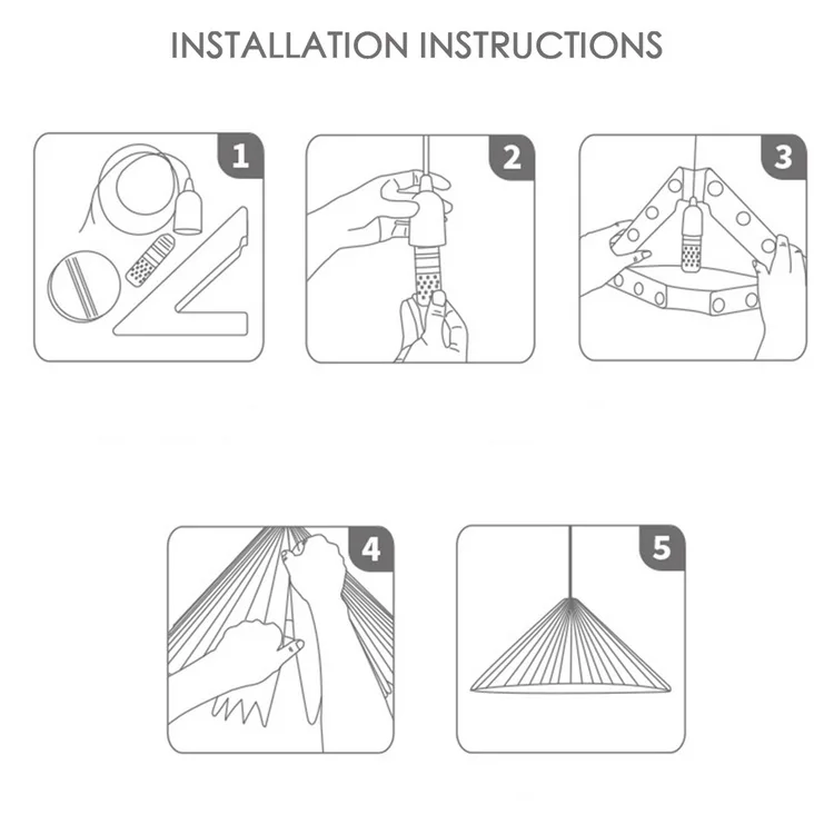 Bedroom Honeycomb Decorative Paper Pendant Light