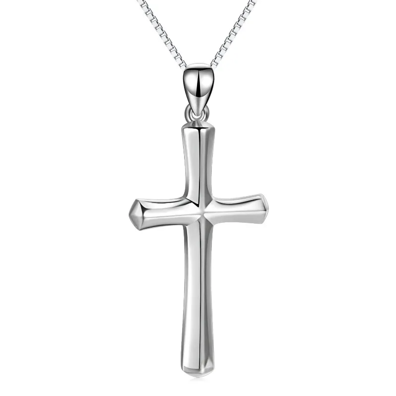 925 Silver Plt 'Faith Hope Love' Engraved Necklace Gold Heart Cross Jesus C