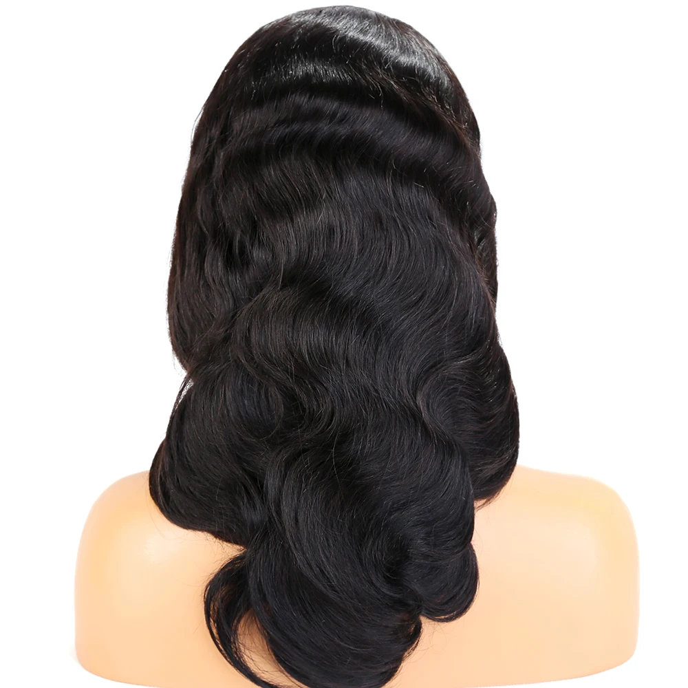 Premier Cuticles Aligned Virgin Brazilian Hair 180% density body wave side part transparent lace front wig hd lace wig