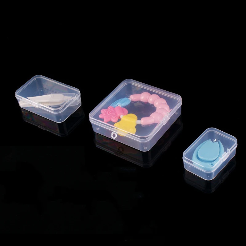 

Plastic Beads Containers Transparent Mini Bead Organizer Container Storage Box with Lids for Pills Jewelry and Small Items