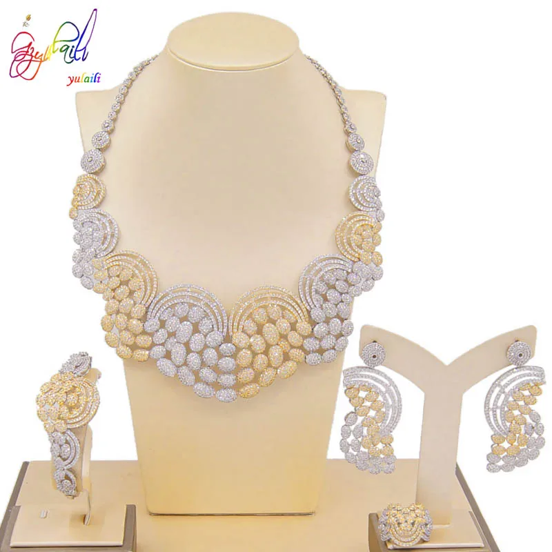 

High quality Fashion Jewelry Set Gorgeous Zirconia Jewelry Set Wedding Anniversary Party Costume Jewellery for Women #13