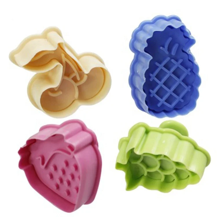 

Factory Custom Plastic Fruit Shape 3D Cookie Cutters, Customized color