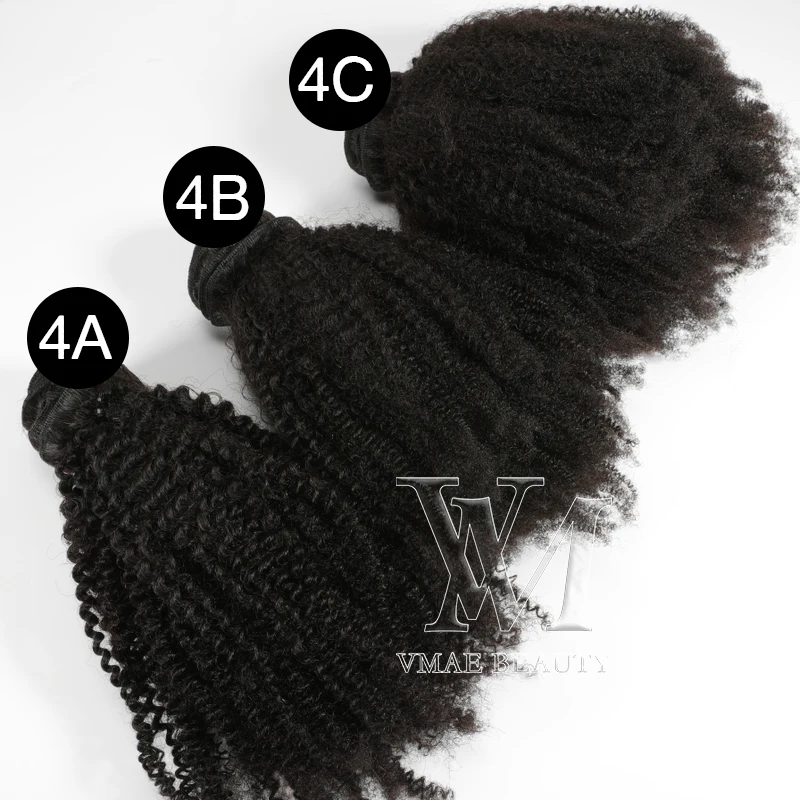 

VMAE Wholesale Price 11A Peruvian Virgin Human Hair Bundles Natural Black 4A 4B 4C Afro Small Curly Hair Extension