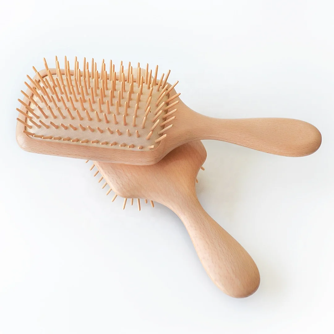 

Amazon Hot-selling Natural Wooden Custom Logo Detangling Paddle Hair Brush
