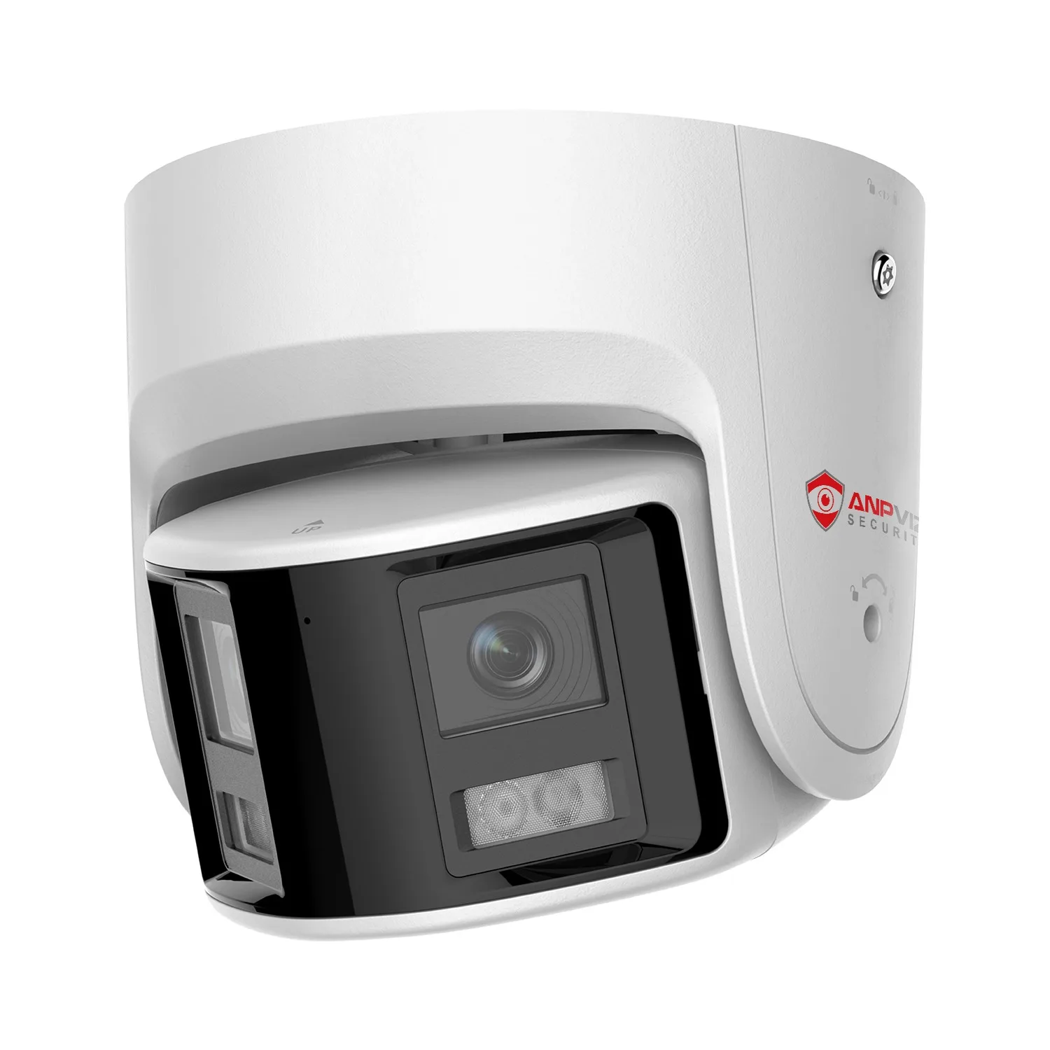 ANPVIZ POE IP Camera CCTV 6MP Dual Lens Panoramic Camera 180 degree image Human/Vehicle Detection Sound & flash alarm 2-way talk