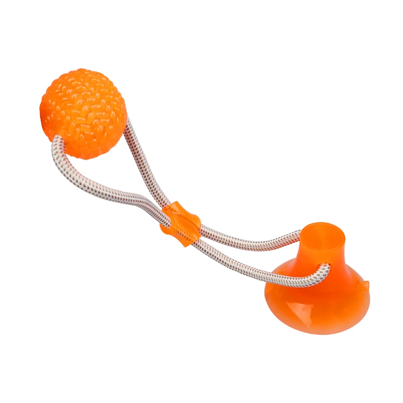 

TPR dog toy Suction Cup Ball Dog Push Toys Tooth Cleaning Chewing tug of war bite resistant natural interactive pet toy, Picture