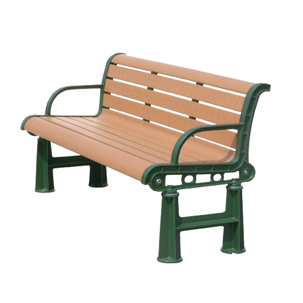 
park modern decorative outdoor street furniture long wood wpc benches with back 