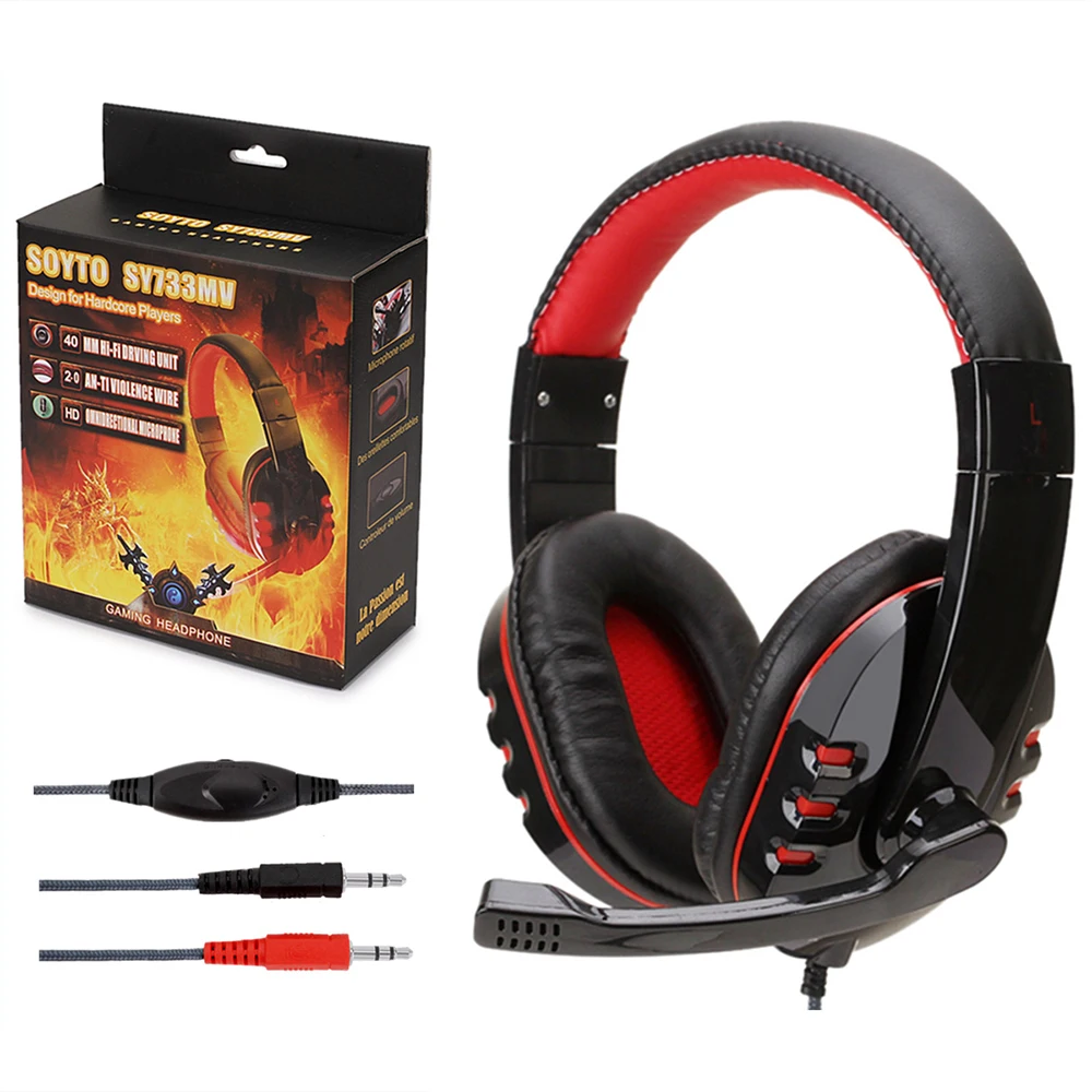 

Laudtec 2020 Wholesale Headphones Headset PS4 Gaming Headphone Wired Gamer Headphone With Microphone Headband Computer Head phon