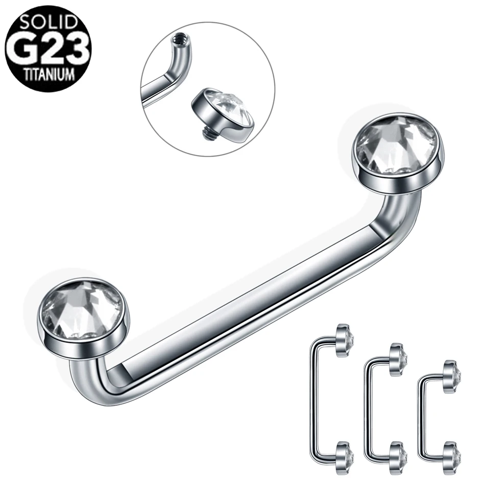 

G23 Solid Titanium diamond surface piercing, As your requirement from color chat