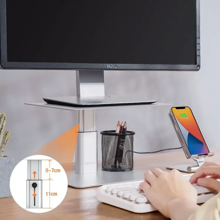 

New Monitor For Lenovo 11-18CM Height desktop computer stand rotatble hold 15kg adjustable laptop monitor mount stand holder