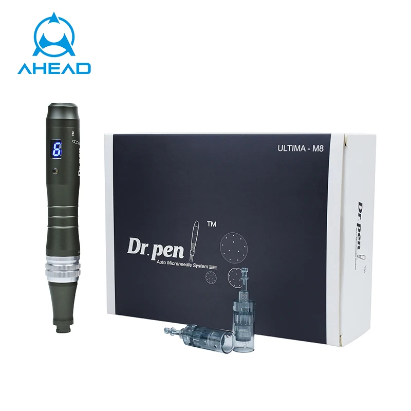 
Digital 6 levels Derma Pen Professional wireless dr pen M8 with 11 / 16 / 24 / 36 / 42 pins round nano needles electric dermapen  (62411481902)