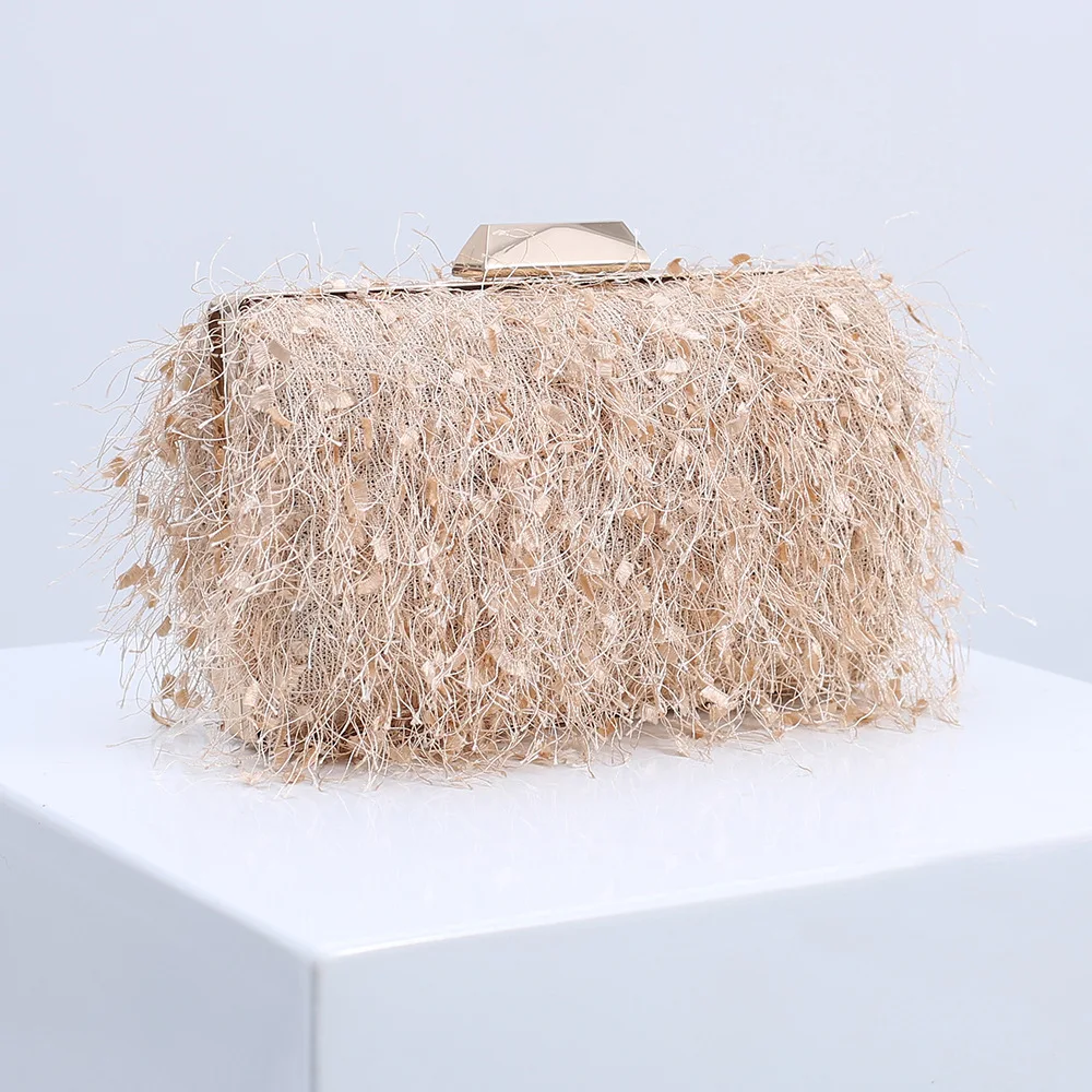 

2021 Wholesale Luxury Korean Style Designer Brand Tassel Wedding Clutches And Evening Bags Bag Clutch Ladies Women Handbags, Black,gray,pink,beige,apricot