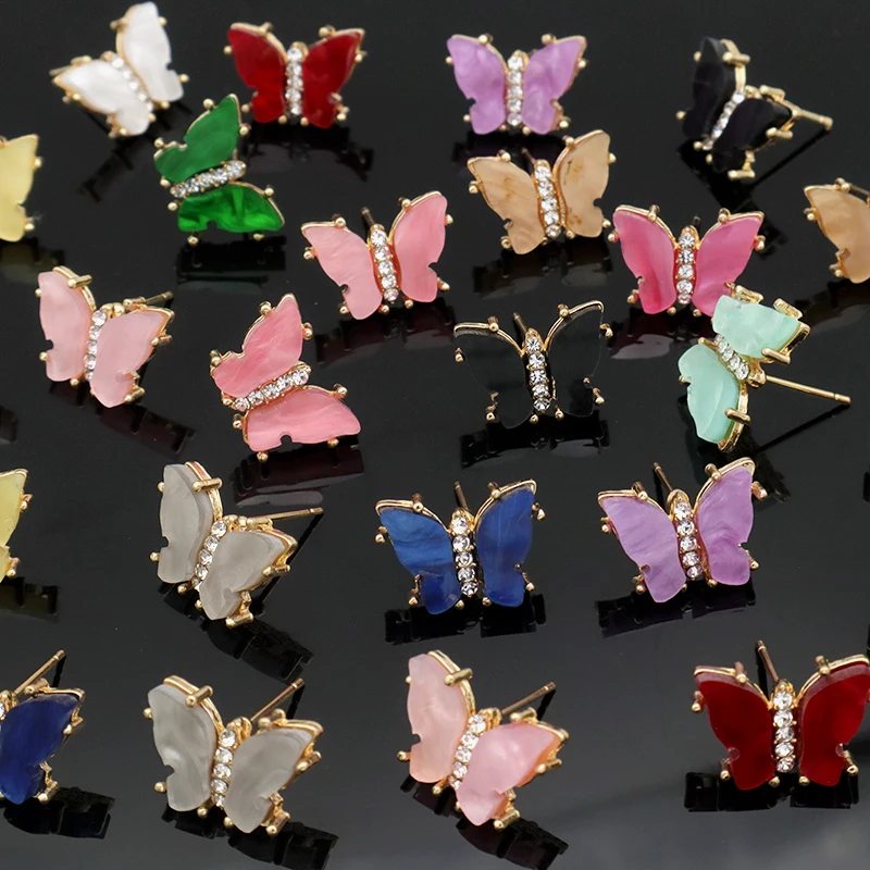 

Hot selling new trendy wholesale woman jewelry crystal earrings for girl 18K gold plated earrings