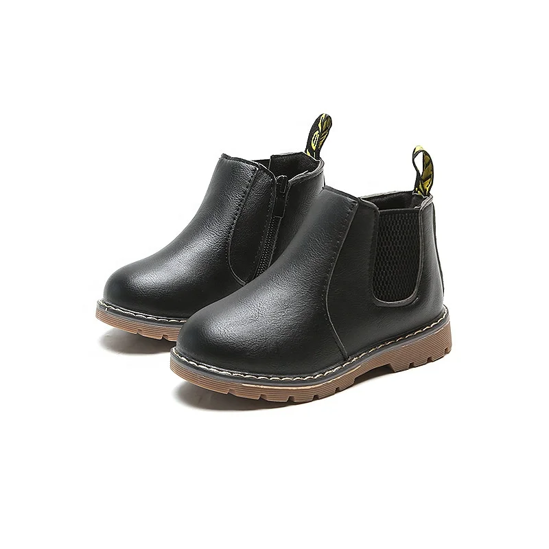 

New vintage martin boots plus warm leather boots winter children, Black/grey/brown