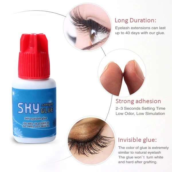 

S+ Eyelash Extension Glue Fast Drying Strongest SKY False Eyelash Extension Glue 7-8 Week Lasting Time Professional Use Only