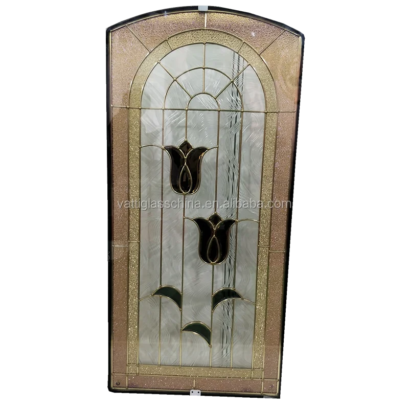 Wholesale Price Leaded Glass Door Inserts With Beveled Mirror