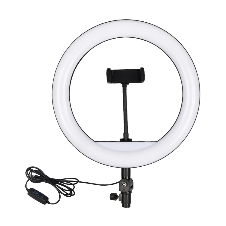 

12 inch dimmable ring led studio camera fill ring lamp photo make up ring light, White