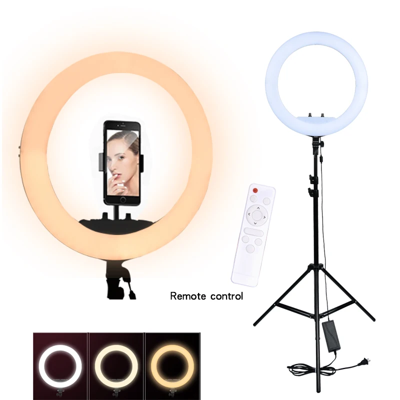 

18" Dimmable LED Fill Ring Light Kit, Phone Stand, Live Streaming Makeup For Camera, Smartphone,YouTube Video