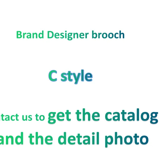 

Letter C Large Brooches Crystal Diamond Brooches Wholesale Channel Jewelry, Gold color