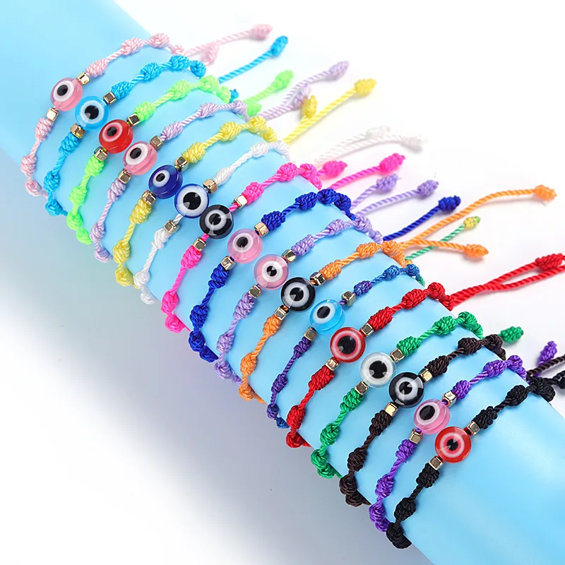 

16pcs boho bracelet set jewelry handmade rope braided evil eye charm bracelets sets for women