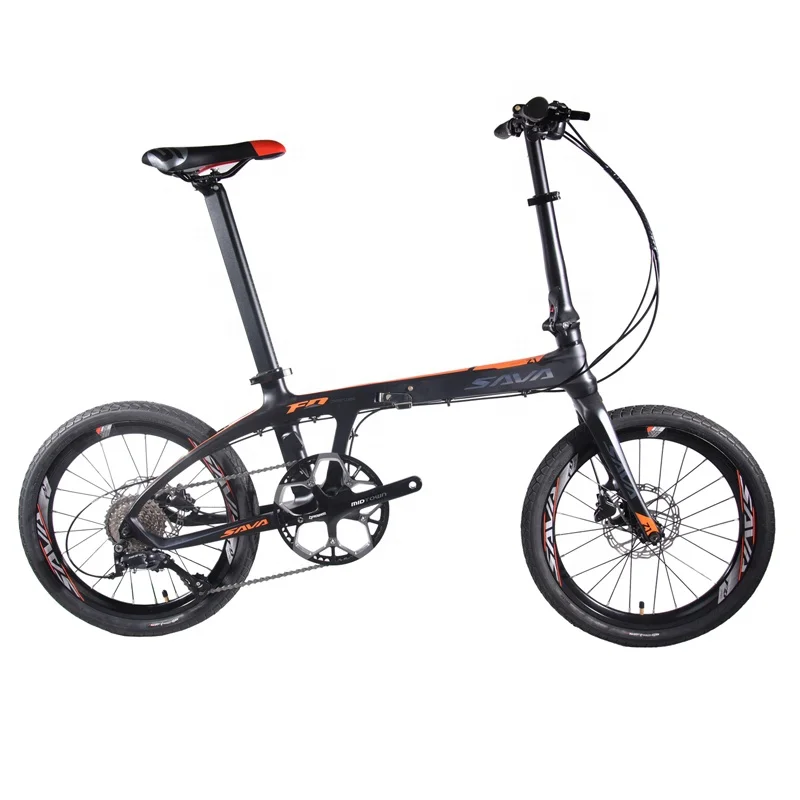 

Hot Sale 20 inch Carbon Bicycle Sava Folding 9 Speed Lightweight Carbon Folding Bike Bicycle