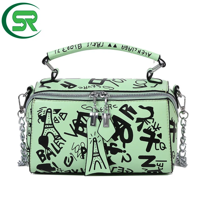 

Ready to Ship Fall 2021 Handbags Boston Graffiti crossbody Shoulder Custom Lady Bags Women Designer Handbags Ladies Luxury, Customizable